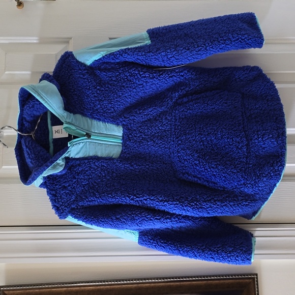 XERSION BRAND GIRLS BLUE & GREEN HOODED ZIPPERED JACKET SIZE MEDIUM 10/12 - Picture 3 of 16